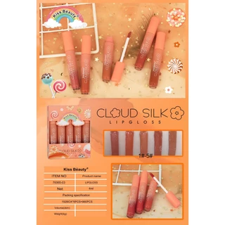{เซต} Kiss Beauty Color Matte Liquid LipGloss เซตลิปแมทต์ เรียบเนียน ริมฝีปากสดใส
