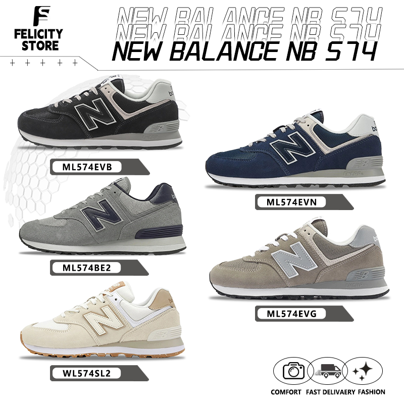 ของแท้ 100%▶ New Balance NB 574 รองเท้ากีฬา ML574BE2/ML574EVN/ML574EVB/ML574EVG 🍫
