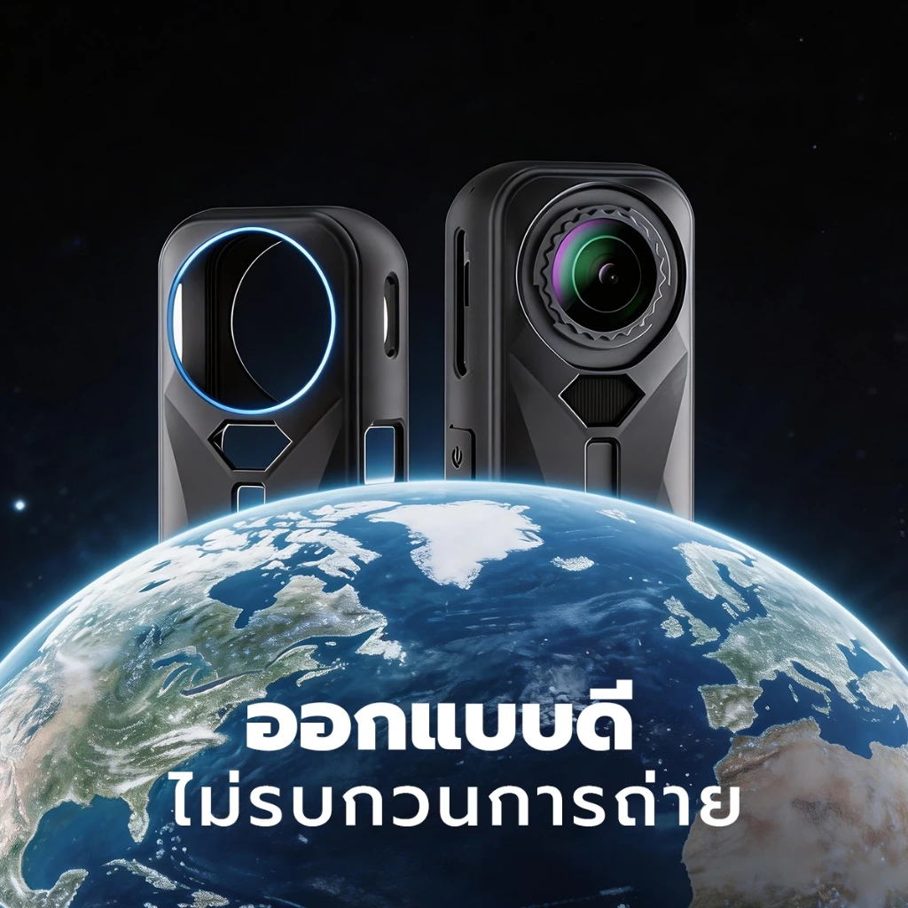 Silicone Case For Insta360 X4 / X5 ซิลิโคนกันกระแทก พร้อมฝาครอบเลนส์ thumbnail 4