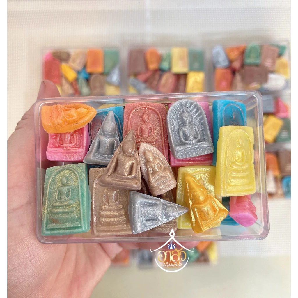 อาลัวขนมไทยพระเครื่อง📿หอมอร่อยหวานน้อยกะทิอบควันเทียน 🎁เป็นขนมของขวัญมงคลสร้งกำลังใจ/เรียกขวัญ/พระรักษาเทวดาคุ้มครอง🙏🏻