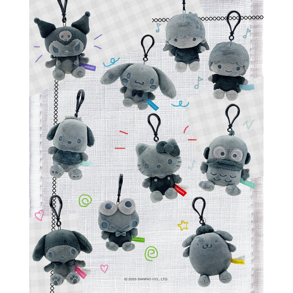 พร้อมส่งแท้💯🇯🇵 แก๊ง Sanrio Black Skin Series 🖤🩶
