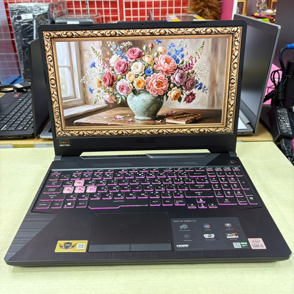 ASUS  TUF  GAMING  F15  FX506LH - HN002T  ติดฟิล์มกันรอยหน้าจอแล้ว  สภาพเครื่อง  90%
