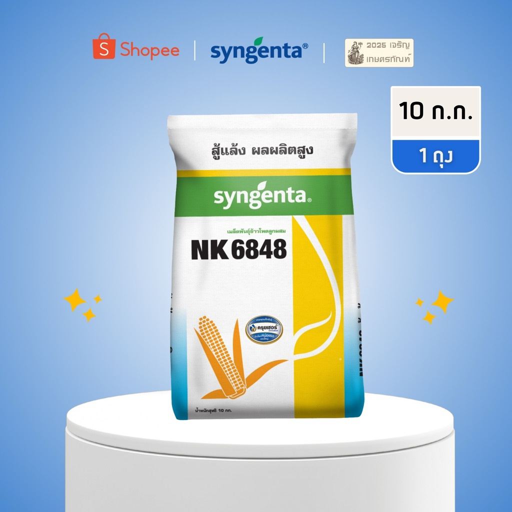 (3 หุน*1 ถุง) NK 6848 เอ็นเค ทนแล้ง เก็บสด ผลผลิตสูง **ห้ามพ่นสารนิโคซัลฟูรอน(นิโกะ)!!!