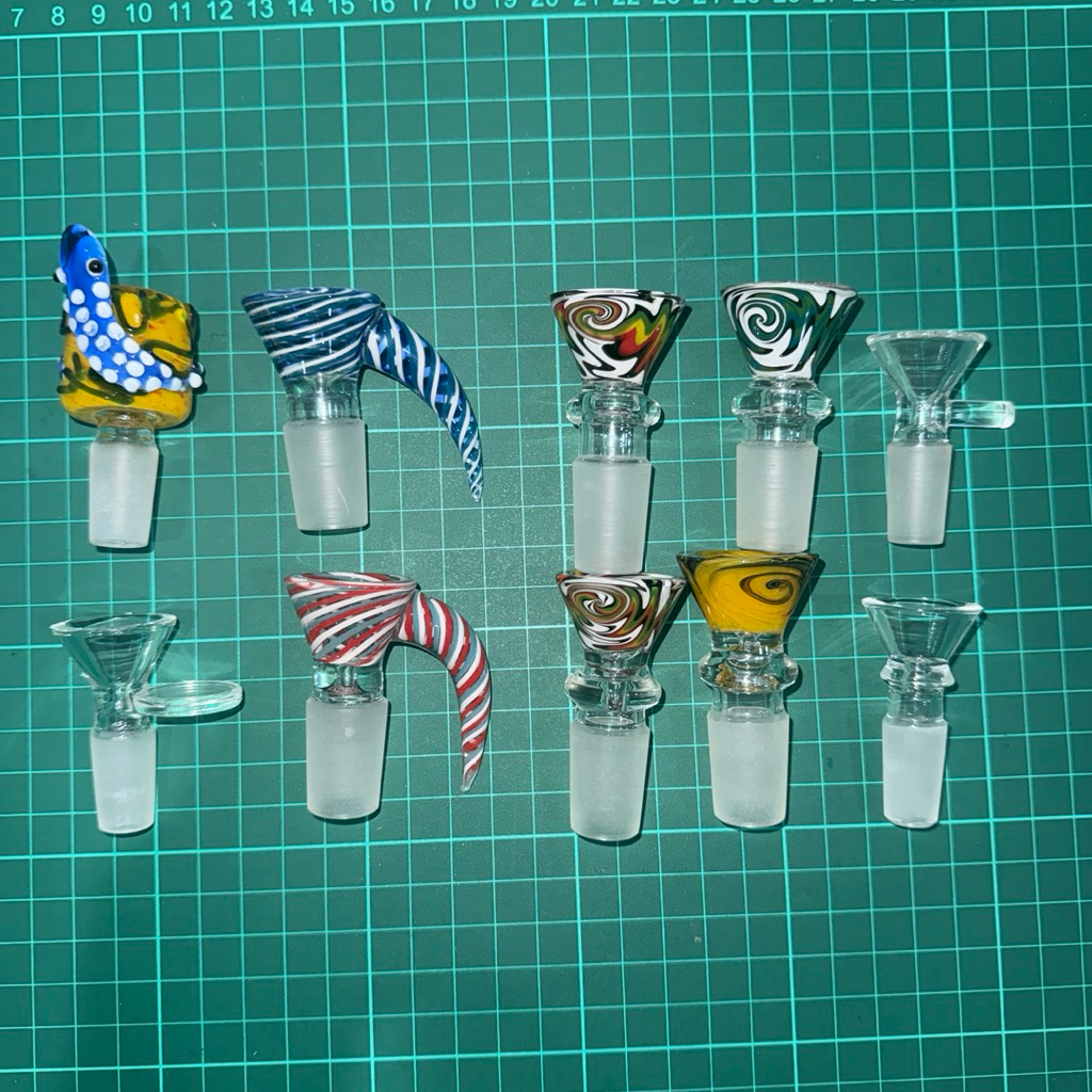 Glass Bowl Replacement 14mm 18mm – Assorted Designs, Durable Glass Insert, Multiple Styles Available