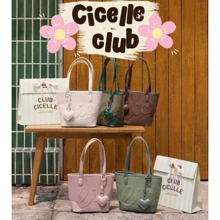 13 สีใหม่ แถมถุงกระดาษ🛍️ กระเป๋าถือ cicelle club มาพร้อมพวงกุญแจหัวใจcicelle สุด cute แท้จากบริษัท💯✨c9981n