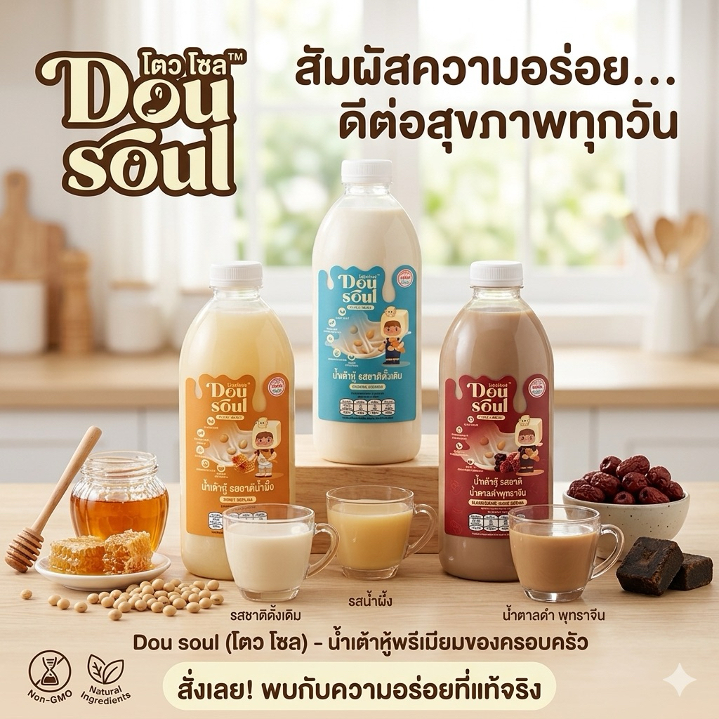 Dousoul (โต้วโซล) น้ำนมถั่วเหลือง 1ลิตร
