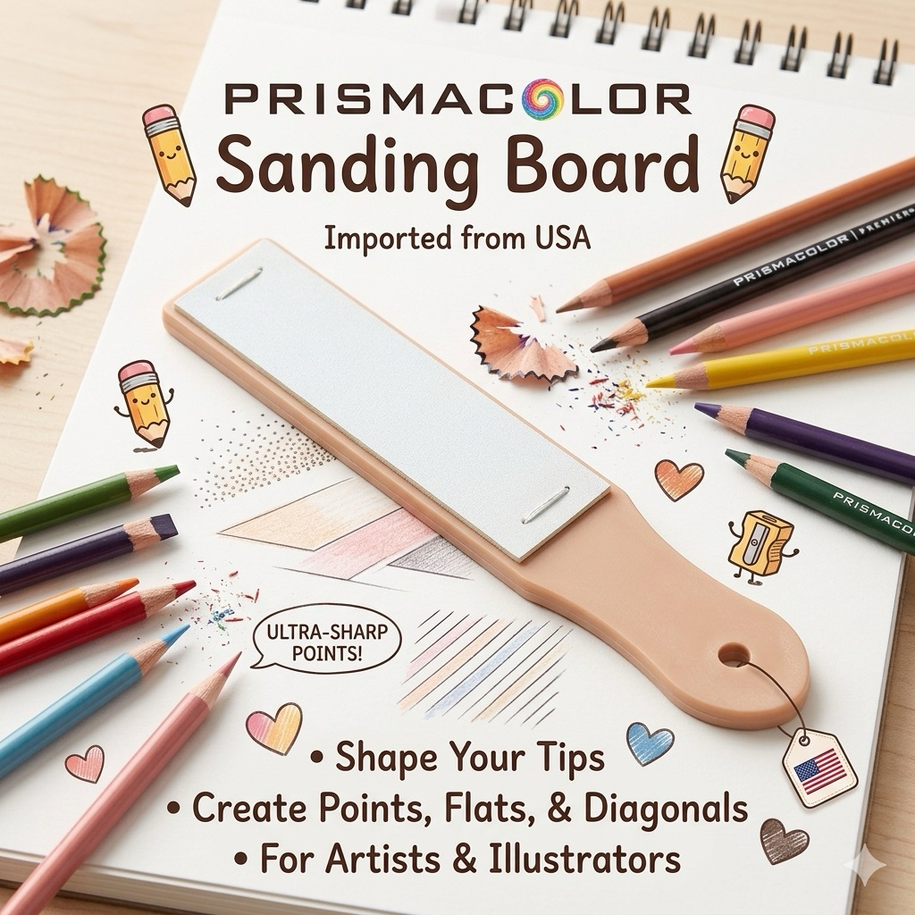 Prismacolor Sanding Board กระดาษทรายลับปลายดินสอ นำเข้า USA | ปรับปลายแหลม/แบน สำหรับวาดภาพ