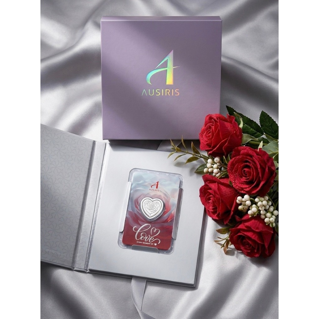 แท่งเงิน Ausiris Silver 99.99% น้ำหนัก 1 บาท Love Collection