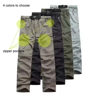 Quick Dry Pants กางเกงเดินป่า น้ำหนักเบา แห้งเร็ว เปลี่ยนเป็น กางเกงขาสั้นได้ พร้อมเข็มขัด ส่งจากไทย