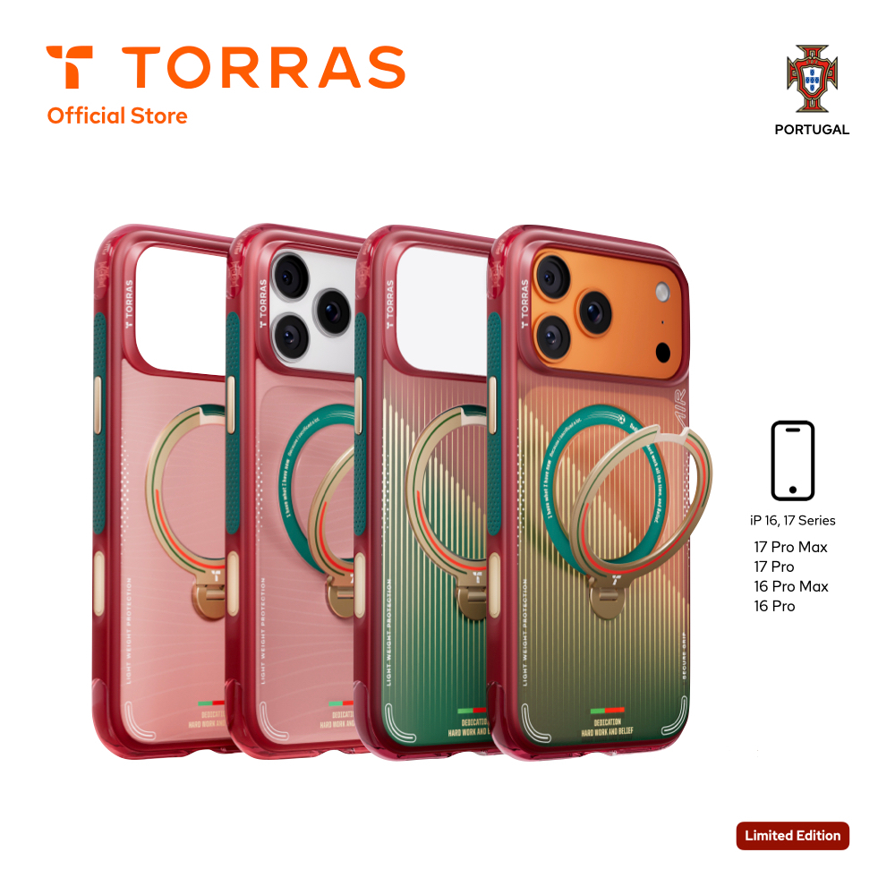TORRAS × FPF เคสกันกระแทก Ostand Spin Air Series Limited Edition ใช้สำหรับ iPhone 16, 17 Series