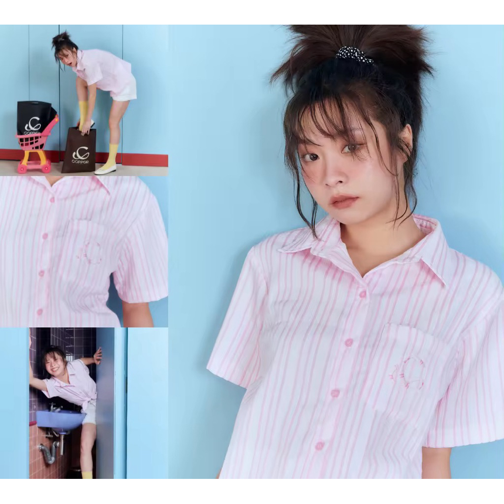ส่งต่อเสื้อเชิ้ตแขนสั้น copper.bkk มือสอง✨สภาพดี