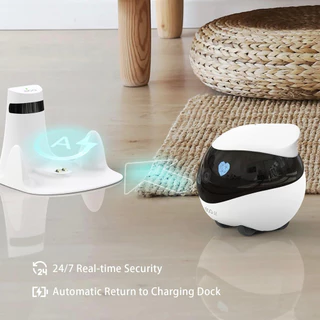 Enabot หุ่นยนต์กล้องอัจฉริยะ EBO SE FamilyBot กล้องเคลื่อนที่สำหรับการรักษาความปลอดภัยภายในบ้าน