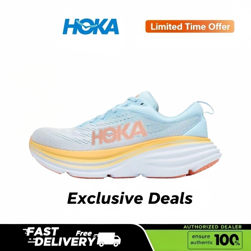 HOKA ONE ONE Bondi 8 รองเท้าวิ่งลำลองน้ำหนักเบา กันลื่น ระบายอากาศได้ดี