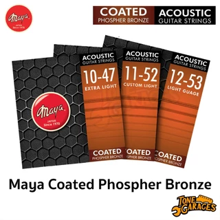 Maya Acoustic Guitar Strings Coated Phospher Bronze สายกีต้าร์โปร่งเคลือบ เบอร์ 10 และ เบอร์ 11