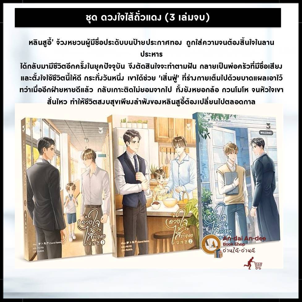 หนังสือ ชุด ดวงใจไส้ถั่วแดง (3 เล่มจบ) ผู้เขียน: meng xiao zi  หนังสือวาย ยูริ นิยายวาย นิยายวายแปล จีนแปล  BK03