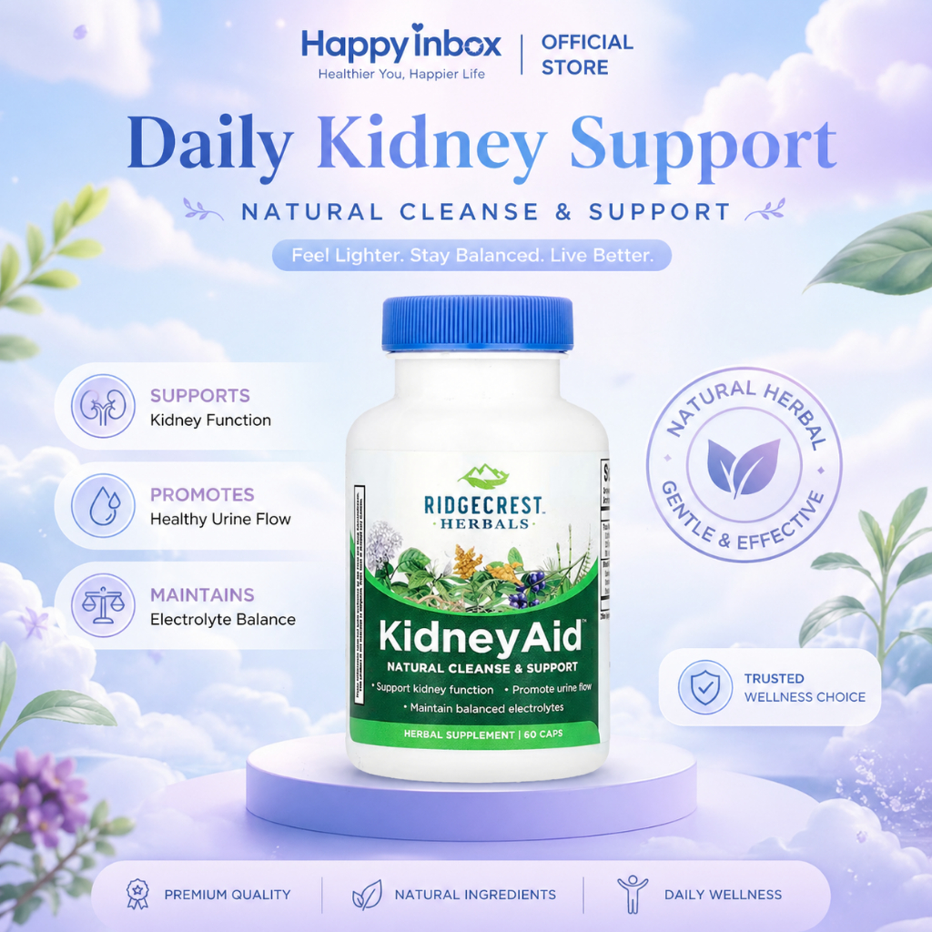 RidgeCrest Herbals KidneyAid | Herbal Kidney Cleanse & Support | Natural Detox Formula 60 Caps