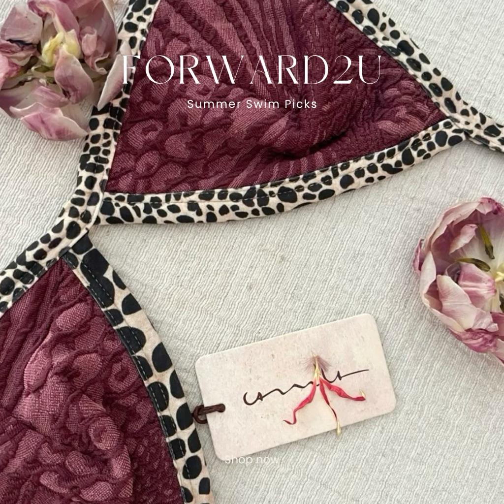 Summer Swim Picks | FORWARD2U🌴🥥บิกินี่ y2k ลายชบา🌺 งานตามหา ลายปัก แฟรี่ วินเทจ🧺 Bohemian style 🫶🏻✨บ