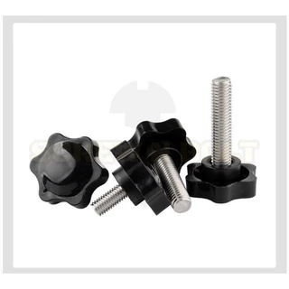 หัวกว้าง 38 มม. น็อต ลูกบิด ด้ามจับ มือหมุนดอกไม้ สแตนเลส 304 เกลียวมิล / STAR GRIP KNOB BOLT SUS304
