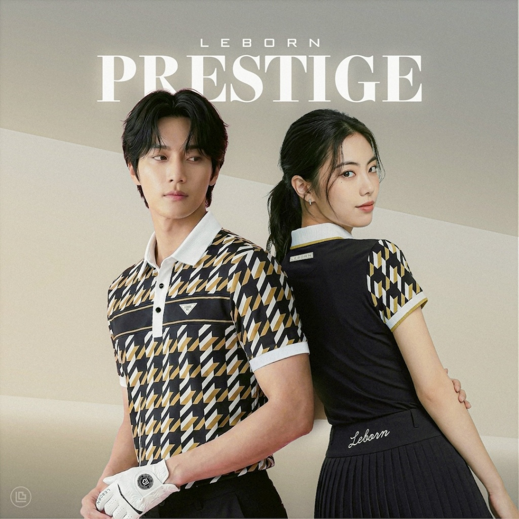 LEBORN PRESTIGE ลายสก๊อต COLLECTION เสื้อตีกอล์ฟสำหรับผู้ชายและผู้หญิง