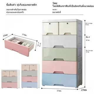 HAERS ลิ้นชักใส่เสื้อผ้า ตู้เสื้อผ้ากับล้อ 3-7ชั้น เป็นมิตรกับสิ่แวดล้อม สีสลับ ล็อคได้ลิ้นชัก