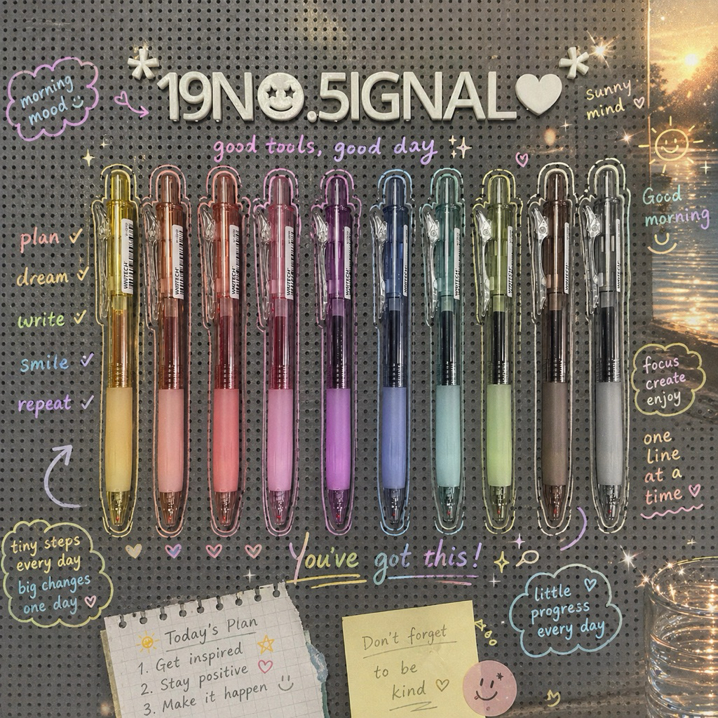 Writech Rainbow Retractable Gel Pen : ปากกาสีหมึกเจล 0.5 มม.
