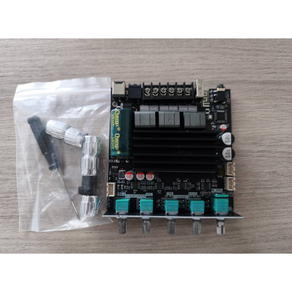 New แอมป์จิ๋ว ZK-ST21 แท้ TPA3221 100W*2+200W DC 12-30v รองรับ ปรีไมค์ zk amp แอมป์จิ๋วขับซับ zk3002 zk1602