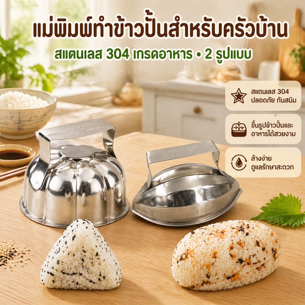 ฟักทองรูปไข่ตุ๊กตาข้าวแม่พิมพ์ 304 สแตนเลส แม่พิมพ์ ข้าวปั้นลูกแม่พิมพ์จับ ฟักทองข้าวแม่พิมพ์