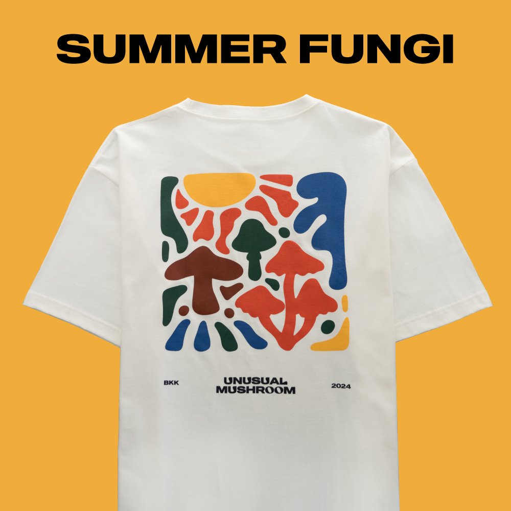 UNUSUAL MUSHROOM SUMMER FUNGI - เสื้อยืดลายกราฟฟิค
