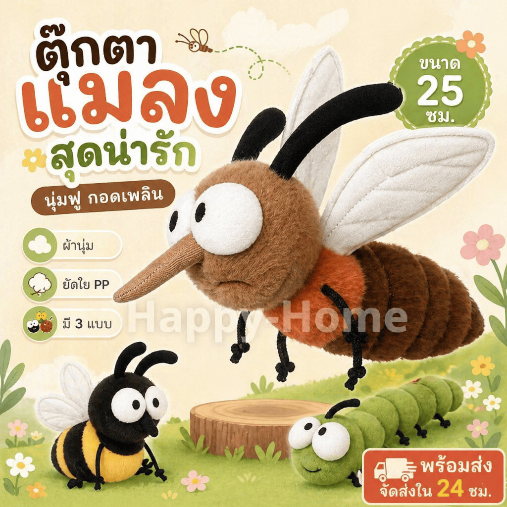 พร้อมส่ง🔥 Insect Series ตุ๊กตายุงตลก สำหรับสาว/เด็ก ของขวัญวันเกิดสุดคิวต์💝