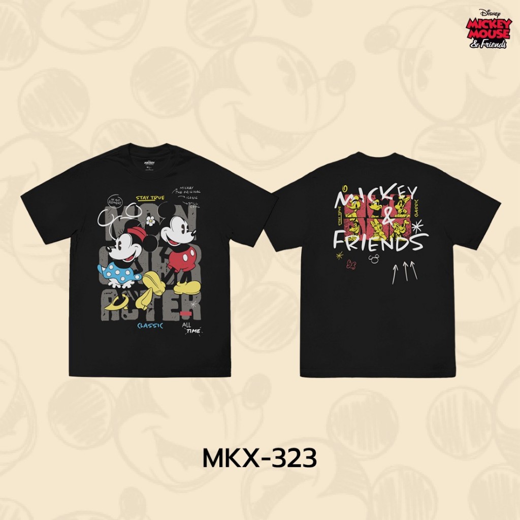 Power 7 Shop เสื้อยืดการ์ตูน มิกกี้เมาส์ ลิขสิทธ์แท้ DISNEY (MKX-323)