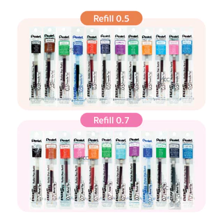 ไส้ปากกา ไส้ปากกาเจล Pentel Energel รุ่น LRN5 0.5มม./LR7 0.7มม รีฟิล หมึกสี (จำนวน1ชิ้น)