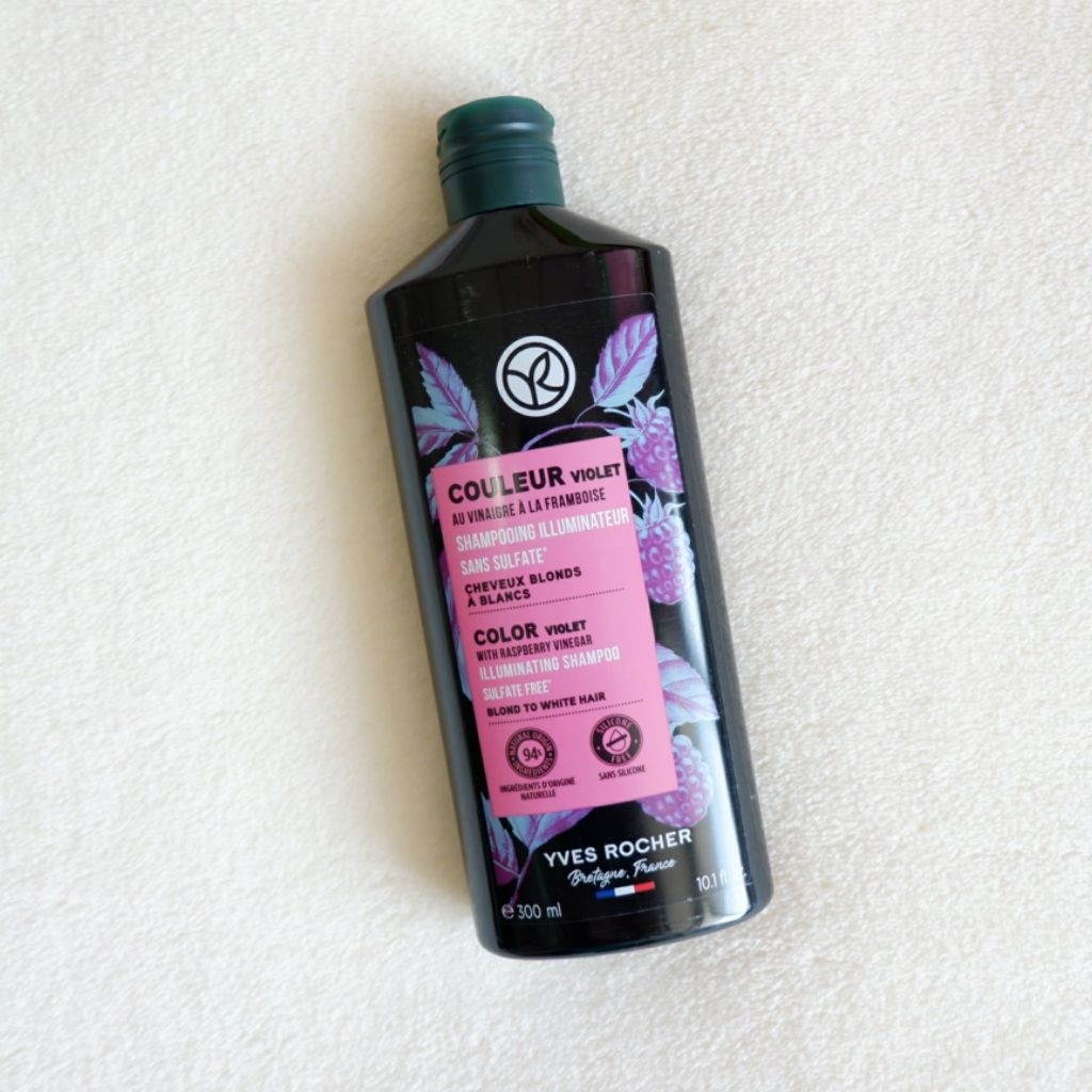 Yves Rocher Color Violet With Raspberry Vinegar Illuminating Shampoo 300 ML. อีฟ โรเช่ แชมพู