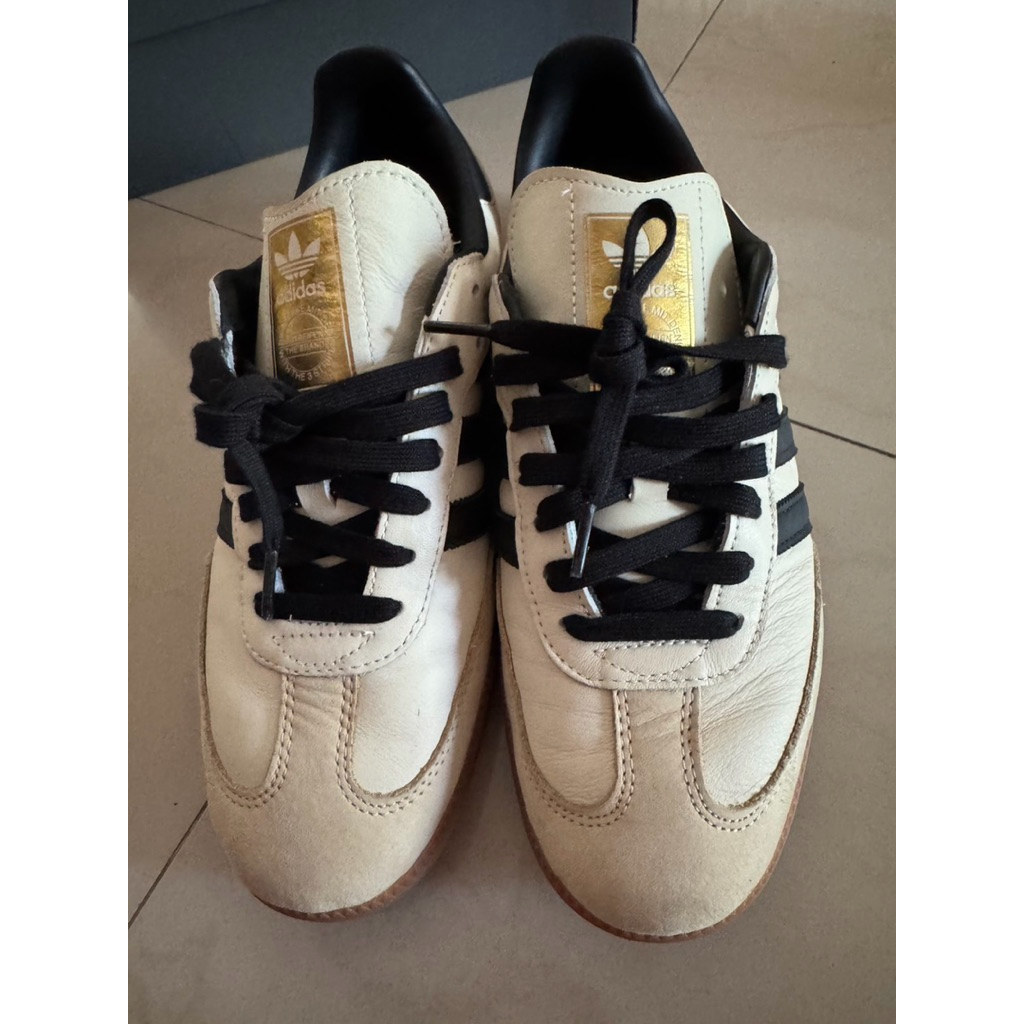 #มือ2 #พร้อมส่ง รองเท้า Adidas Samba สีครีม 9.5UK EU44 สภาพดี