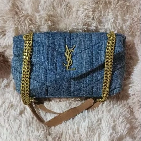 กระเป๋าสะพายข้าง YSL denim