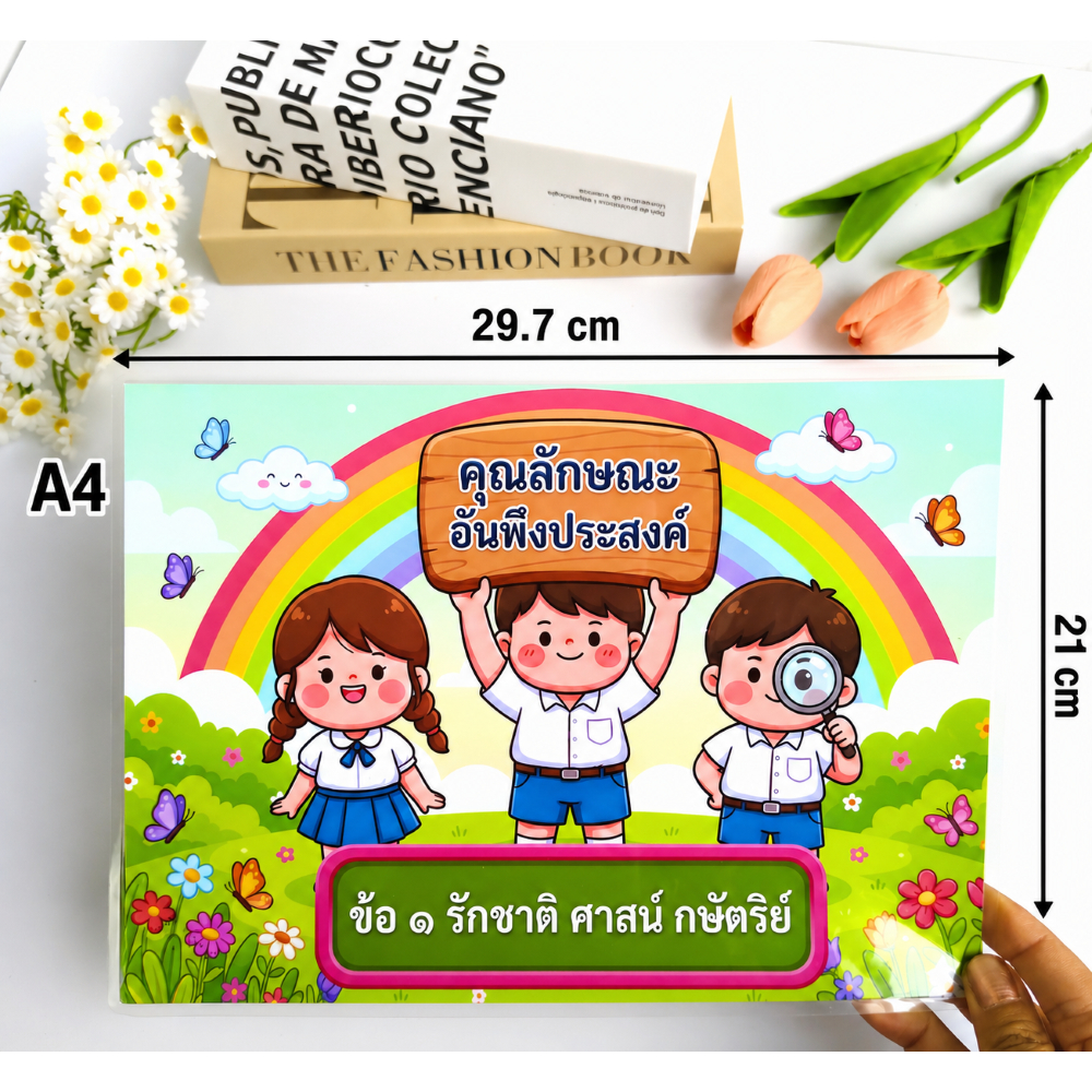 สื่อตกแต่งห้องเรียน คุณลักษณะอันพึงประสงค์ 8 ประการ (ใช้สอน และตกแต่งห้องเรียน)