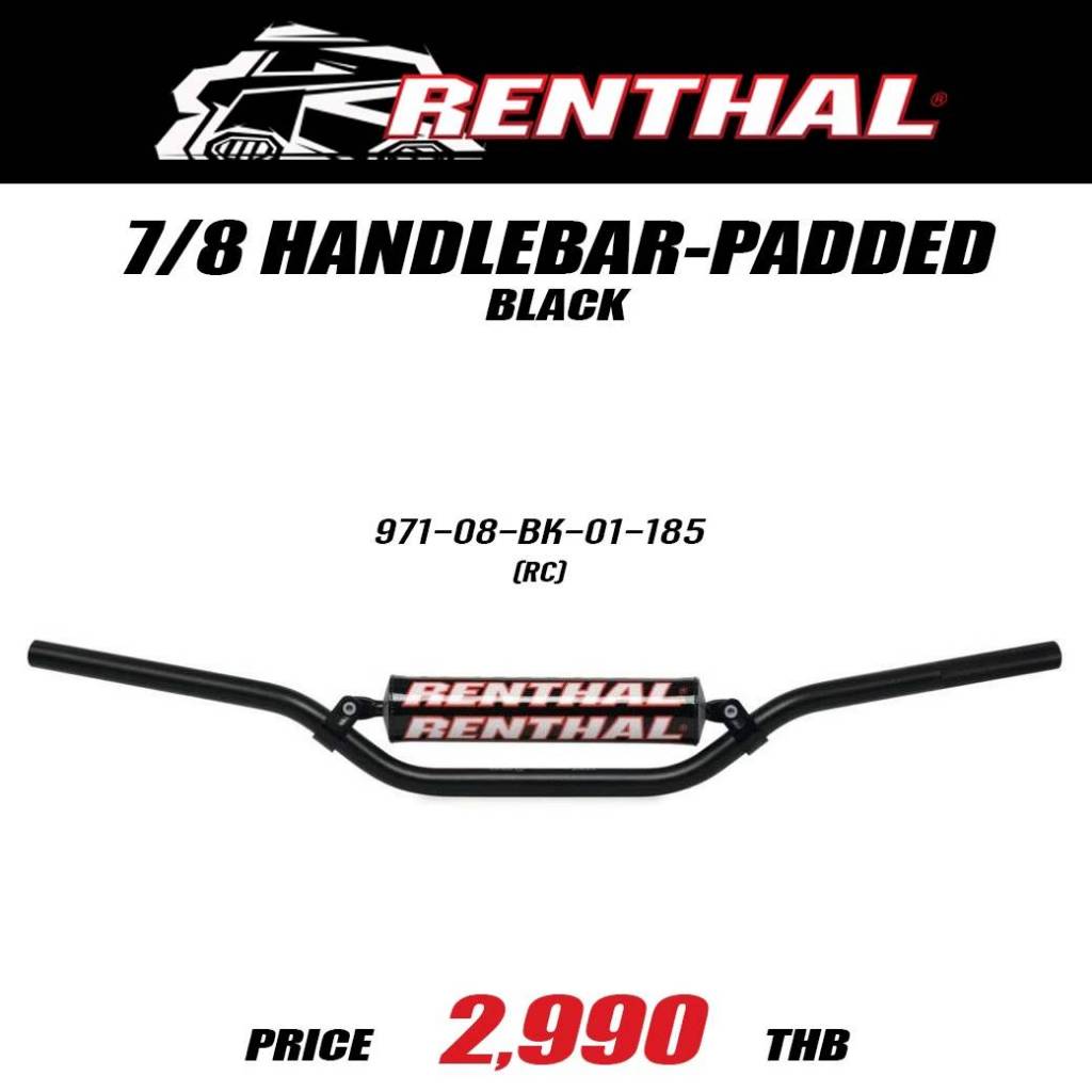 แฮนด์ Renthal รหัส 971 7/8" Handlebars (Standard) ค่ามาตรฐาน (OEM) ขนาด 22 มม.