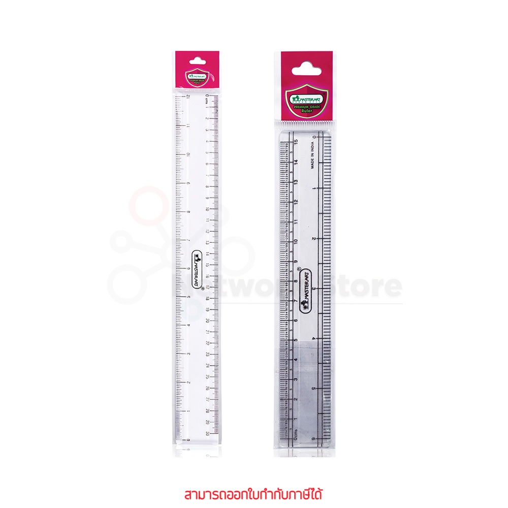 ยกกล่อง 12 ชิ้น Masterart Ruler MR6 6 นิ้ว / MR12 12 นิ้ว ไม้บรรทัด By thenetwork