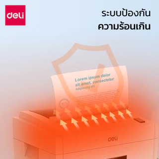 Deli เครื่องทำลายเอกสาร 23 ลิตร เครื่องย่อยกระดาษ Auto A4 ทำลายระดับ4 เสียงเงียบ70db Paper Shredder