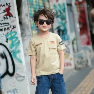 Chelsee เสื้อยืดคอกลม แขนสั้น เรียบๆ ผ้า 100%Cotton เด็กผู้ชาย อายุ 1.5-10 ปี เสื้อผ้าเด็กโต รุ่น 128273