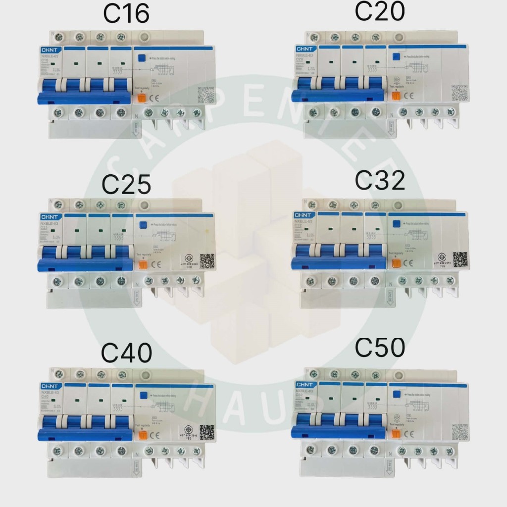 RCBO 4P 16A-50A 30mA Chint