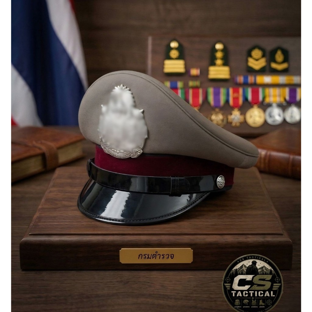 👮‍♂️ หมวกหม้อตาล ตร. ทรงสวย ถูกระเบียบ (เกรดพรีเมียม)