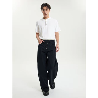 REEVE BUTTON VOLUME DENIM - กางเกงยีนส์ กระดุมหน้าทรงกระบอกใหญ่