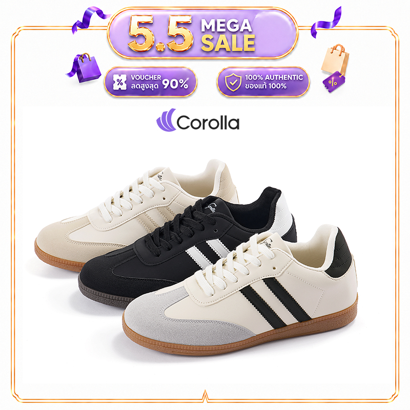 【รองเท้าผู้ชาย】Corolla รองเท้าผ้าใบทรงเบสิค หนังนิ่ม กันลื่น ใส่สบาย มีไซส์ใหญ่