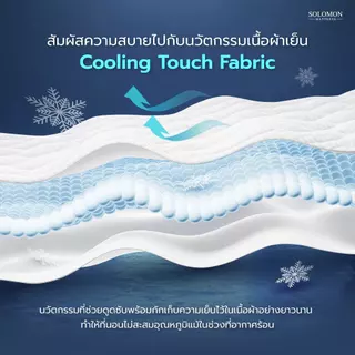 Solomon ที่นอนเย็นสะท้าน ไร้สะเทือน รุ่น Maetaru ขนาด 5 ฟุต หนา 10 นิ้ว สัมผัสเย็น เหมาะกับคนขี้ร้อน