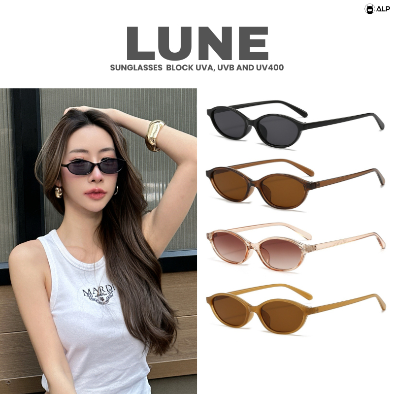 ALP Lune แว่นกันแดด ทรงตาแมว กรองแสงสีฟ้า ป้องกันรังสีUVA/UVB/UV400 Sunglasses ALP-SN0109