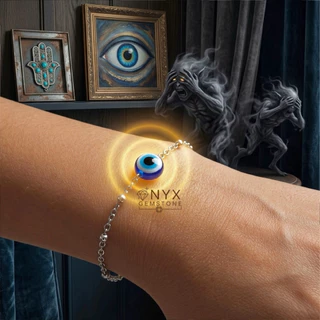 สร้อยข้อมือสแตนเลส พวงกุญแจ Evil Eye ผ่านพิธีปลุกเสกโดยพราหมณ์