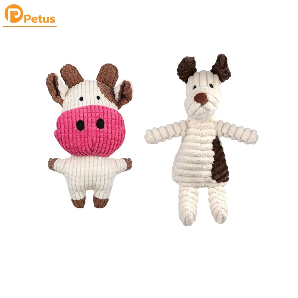 ของเล่นสัตว์เลี้ยง ตุ๊กตาสำหรับสุนัข Dog toy ช่วยแก้เบื่อให้แก่สัตว์เลี้ยง มีหลายรูปทรง Petus pet