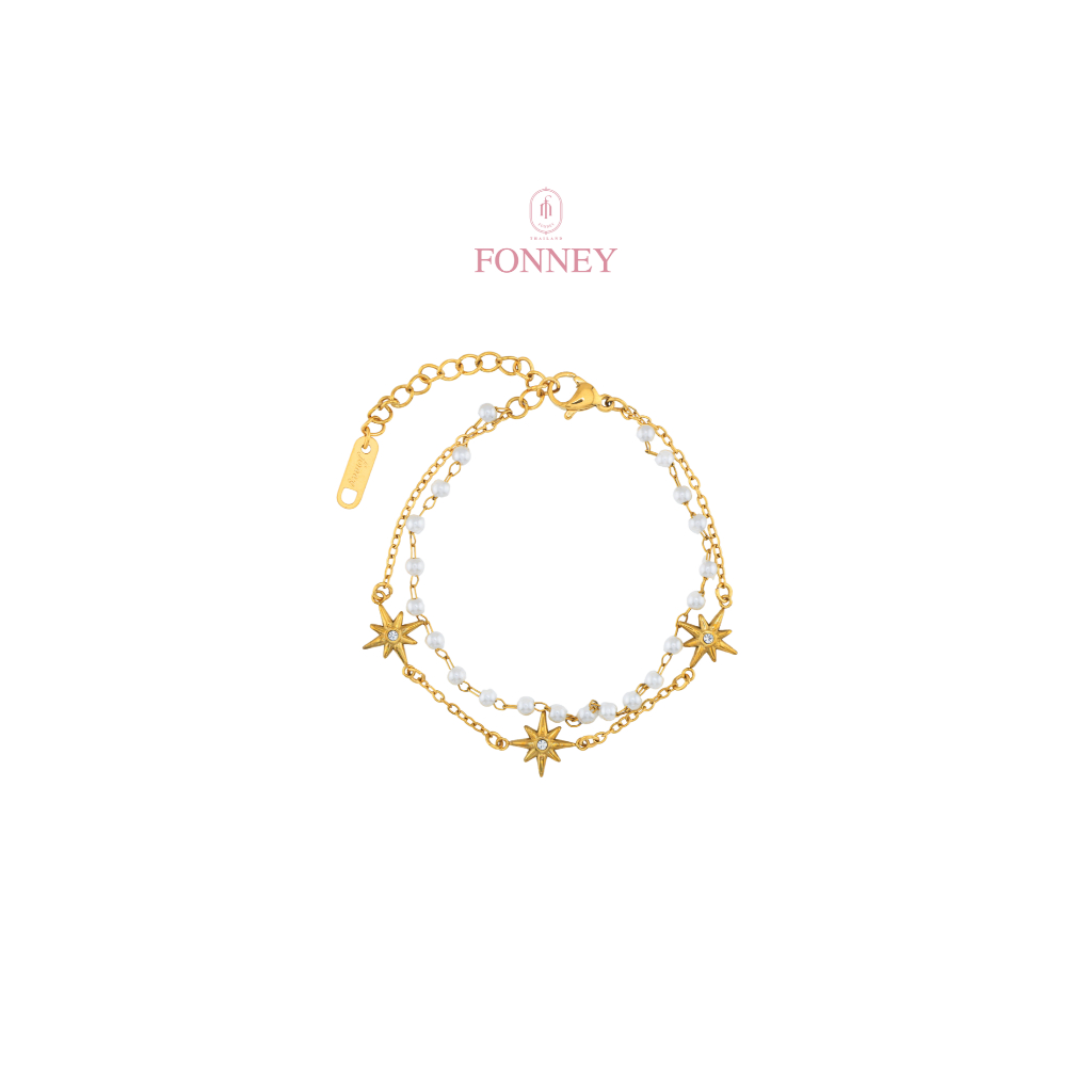 BR-16 Fonney สร้อยข้อมือ สแตนเลสแท้ไม่ลอกไม่ดำ