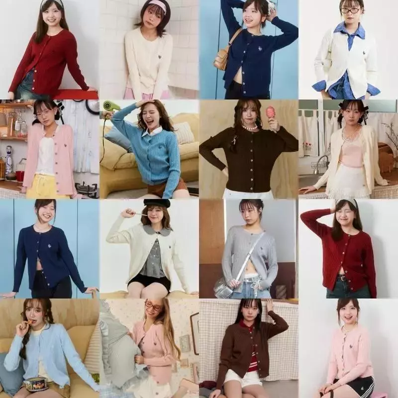 Bemingtop643(S-XL) - BMG Knit Cardigan (PREชมพู,แดง,ฟ้าพาส,กรม,น้ำตาล,ม่วงพาส,ขาวชมพู,ครีมเข้มM/น้ำตาล,ครีมL20 วัน) thumbnail 5