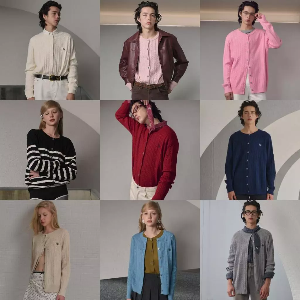Bemingtop643(S-XL) - BMG Knit Cardigan (PREชมพู,แดง,ฟ้าพาส,กรม,น้ำตาล,ม่วงพาส,ขาวชมพู,ครีมเข้มM/น้ำตาล,ครีมL20 วัน) thumbnail 7